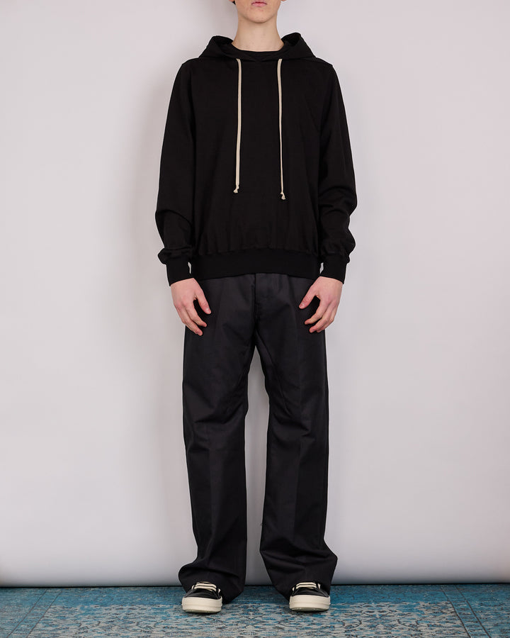 Rick Owens Runway Heavy Jersey Hoodie Temple Graphic Black