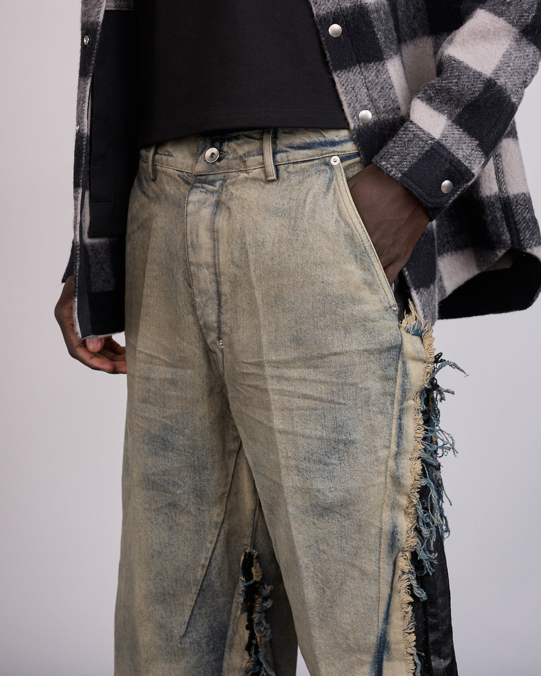 Rick Owens Runway Joris Trouser 13oz Denim Dirty Hustler Black