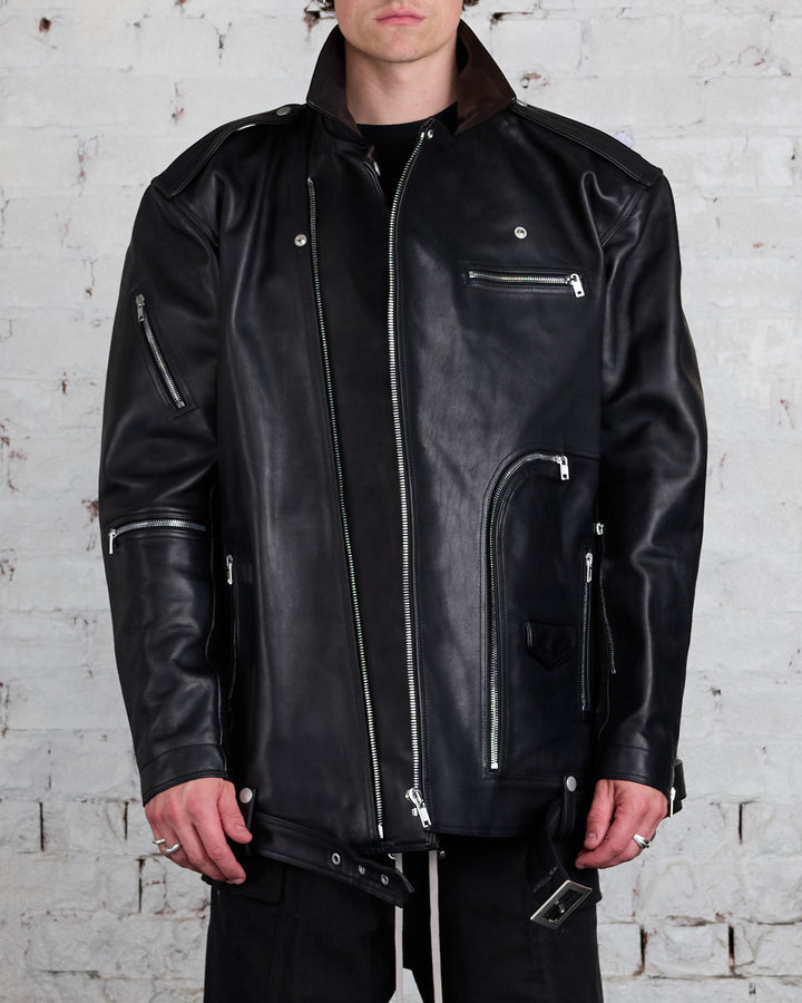 Rick Owens Runway Jumbo Bauhaus MIJ Stooges Jacket Black