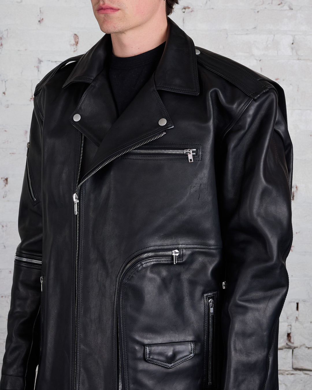 Rick Owens Runway Jumbo Bauhaus MIJ Stooges Jacket Black