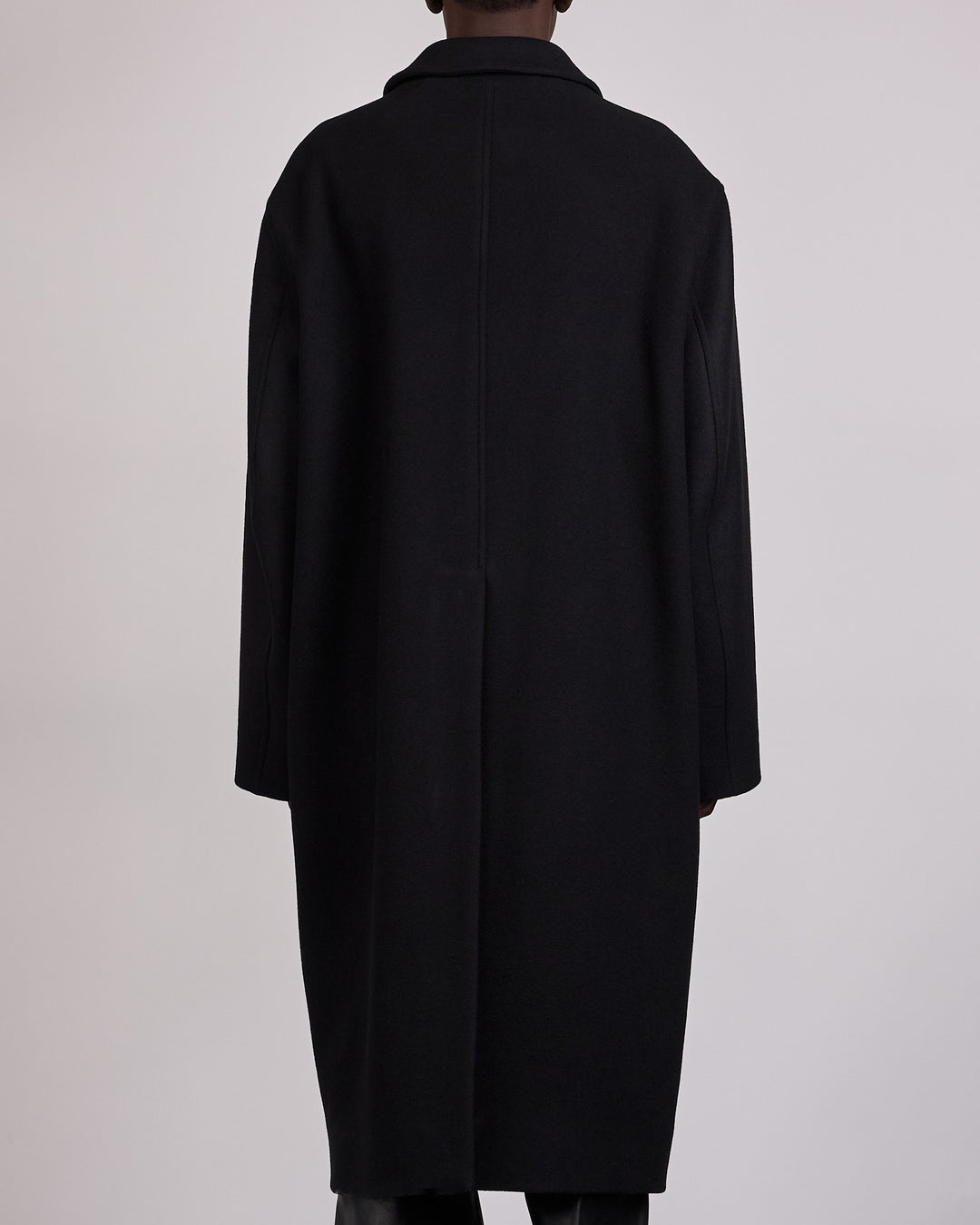 Rick Owens Runway Jumbo Mac Melton Coat Black