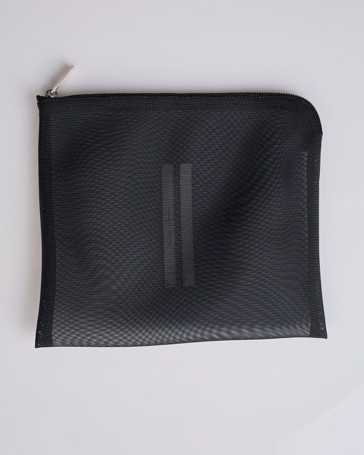 Rick Owens Runway Liquid Nylon Mesh Bag Black