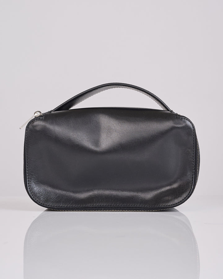 Rick Owens Runway Medium Beauty Glasgow Leather Bag Black
