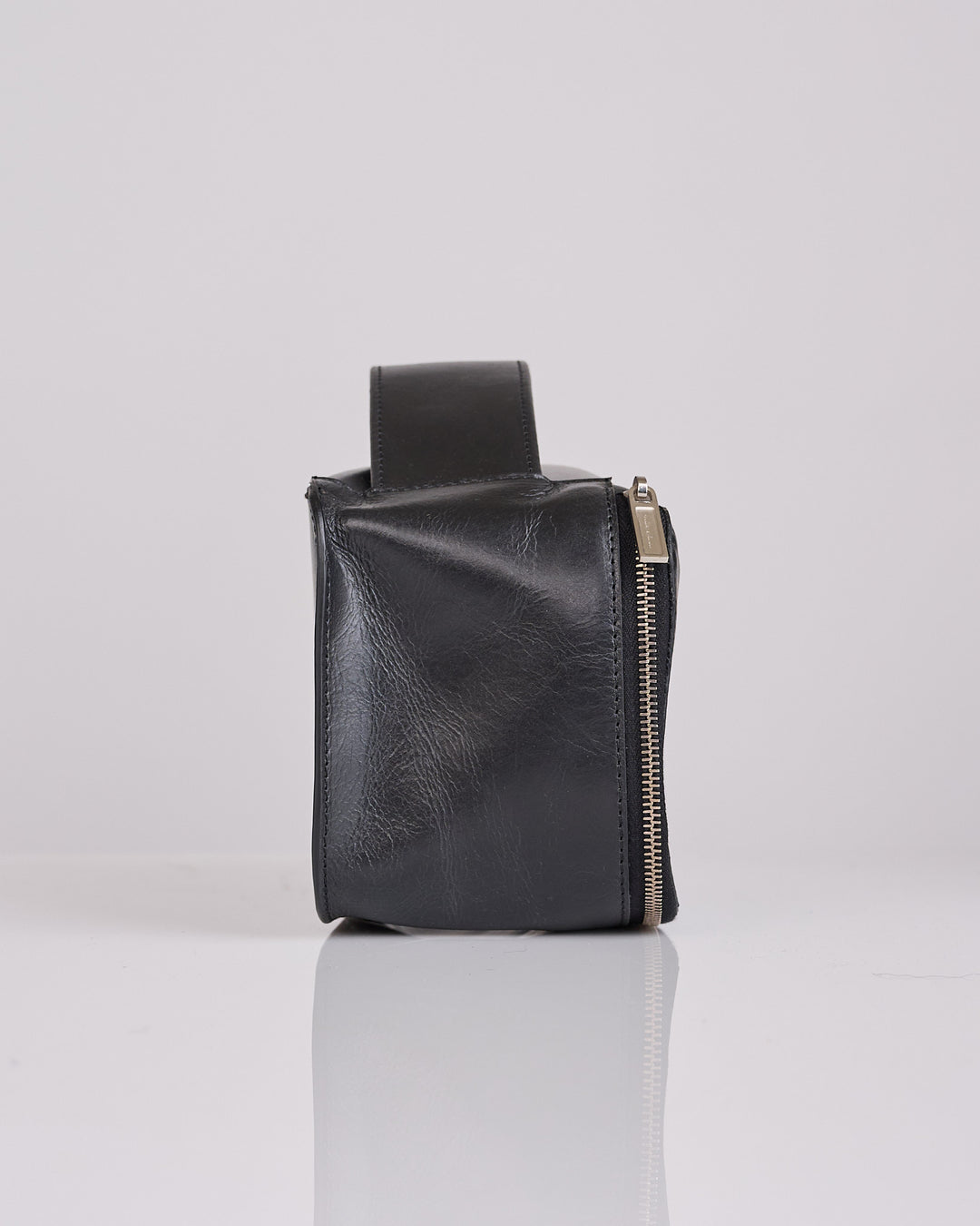 Rick Owens Runway Medium Beauty Glasgow Leather Bag Black