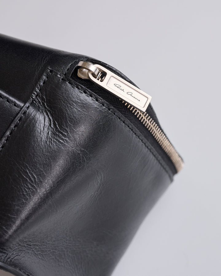 Rick Owens Runway Medium Beauty Glasgow Leather Bag Black