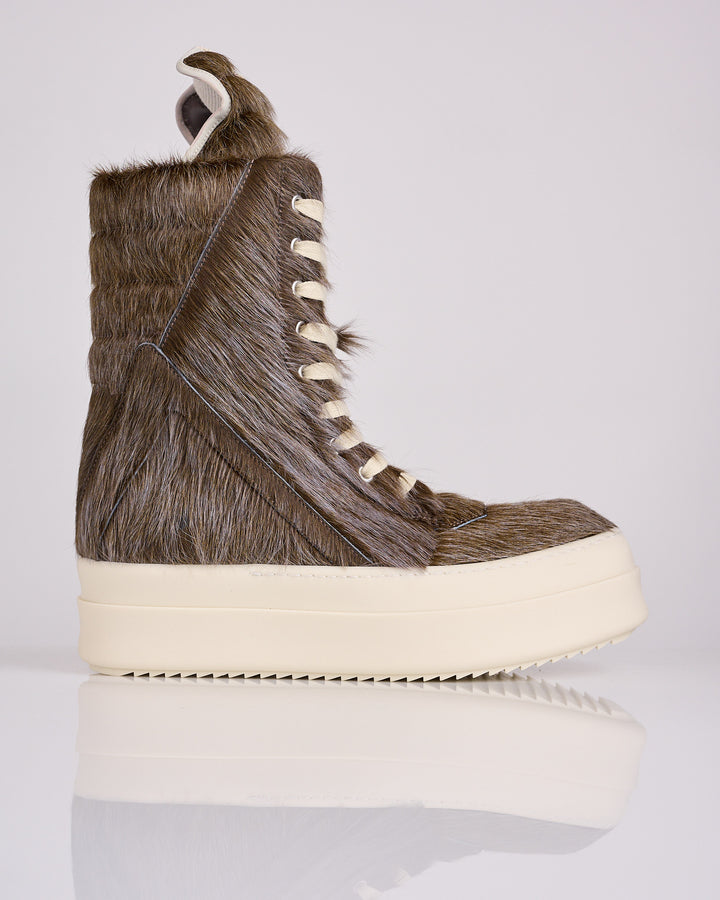 Rick Owens Runway Megageobasket Unshaved Melange Indigo