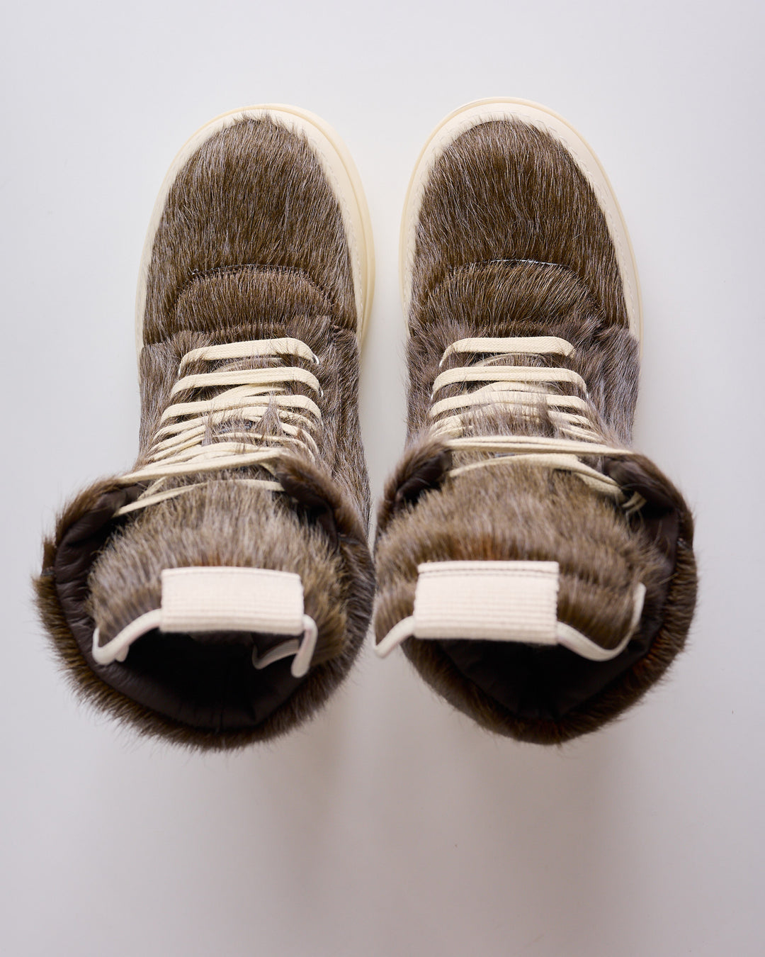 Rick Owens Runway Megageobasket Unshaved Melange Indigo