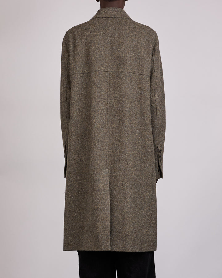 Rick Owens Runway Officer Rugged Wool Coat Bosco