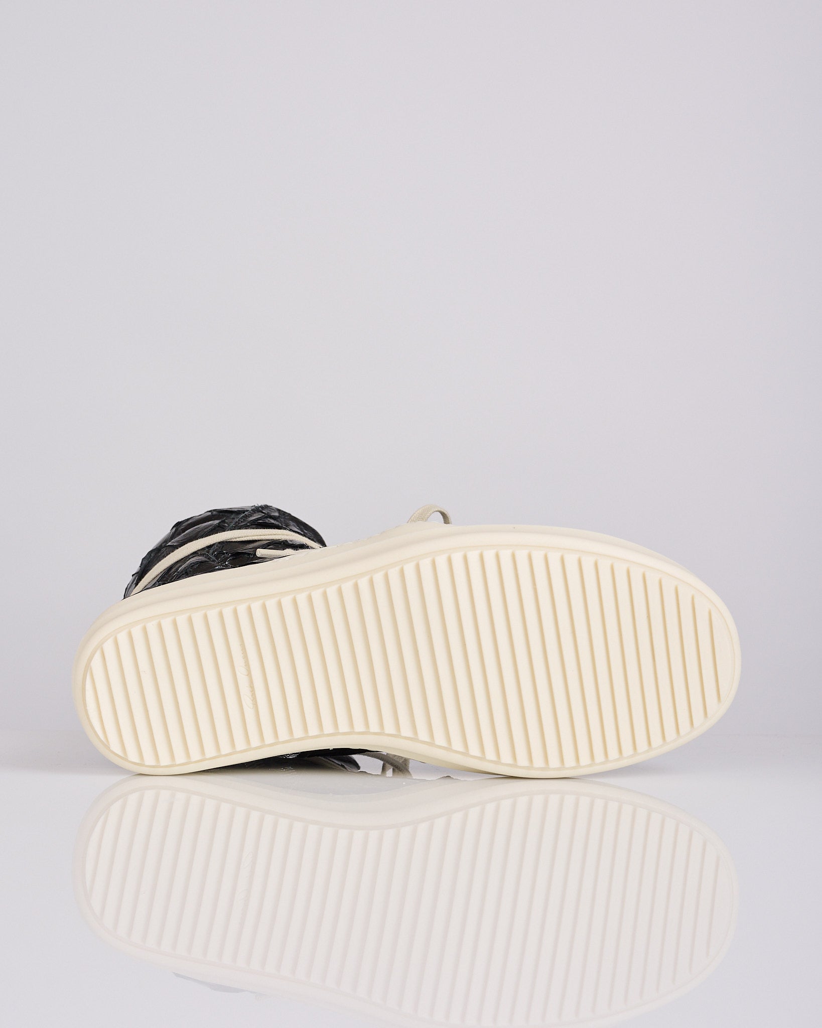 Rick Owens Runway Pirarucu Geobasket Black Black Milk – LESS 17