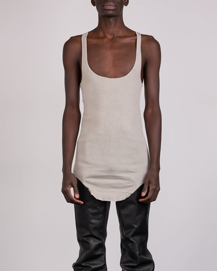 Rick Owens Runway Pony Micro Rib Slim Tank Black