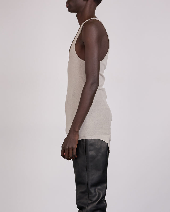 Rick Owens Runway Pony Micro Rib Slim Tank Black