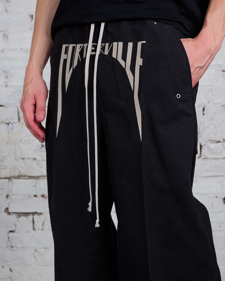 Rick Owens Runway Porterville Wide Bela Pant Brushed Twill Black/Pearl