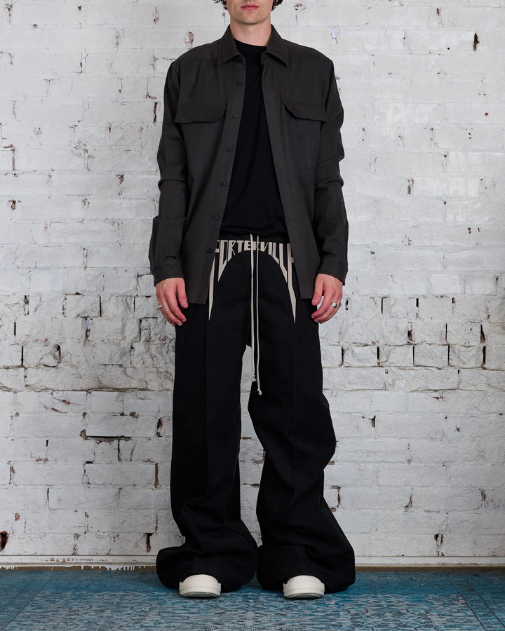 Rick Owens Runway Porterville Wide Bela Pant Brushed Twill Black/Pearl