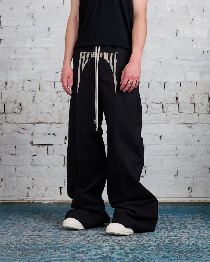 Rick Owens Runway Porterville Wide Bela Pant Brushed Twill Black/Pearl