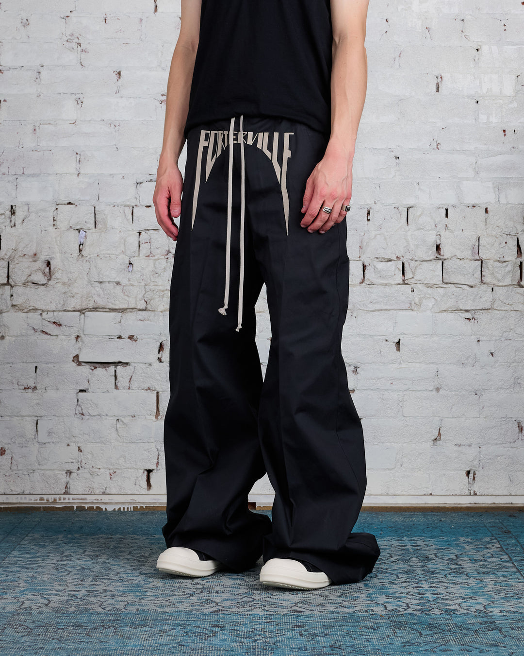 Rick Owens Runway Porterville Wide Bela Pant TE Black/Pearl