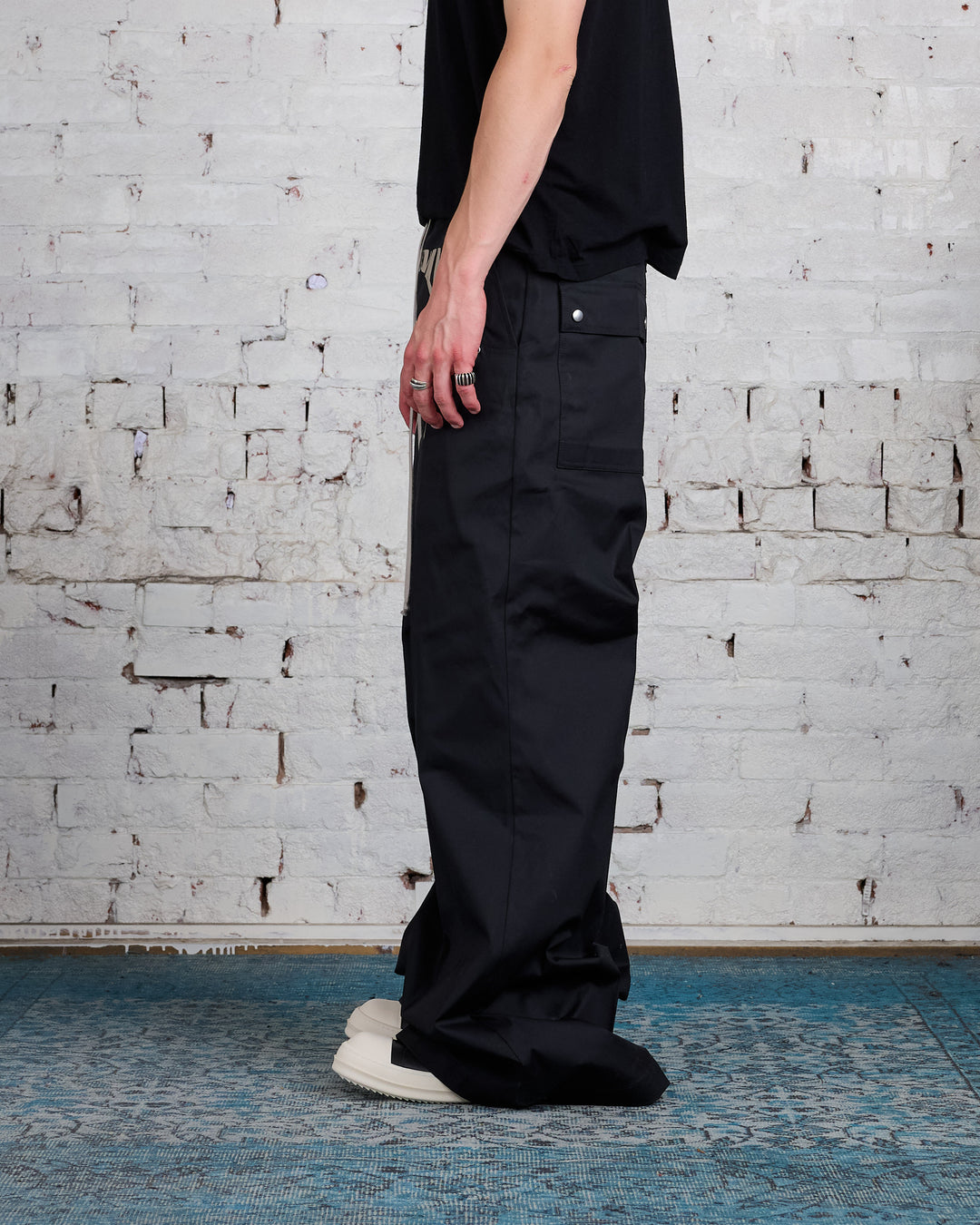 Rick Owens Runway Porterville Wide Bela Pant TE Black/Pearl