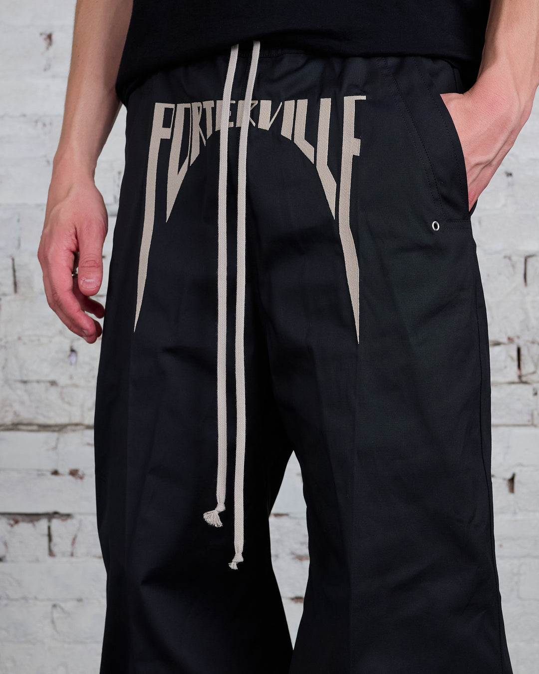 Rick Owens Runway Porterville Wide Bela Pant TE Black/Pearl