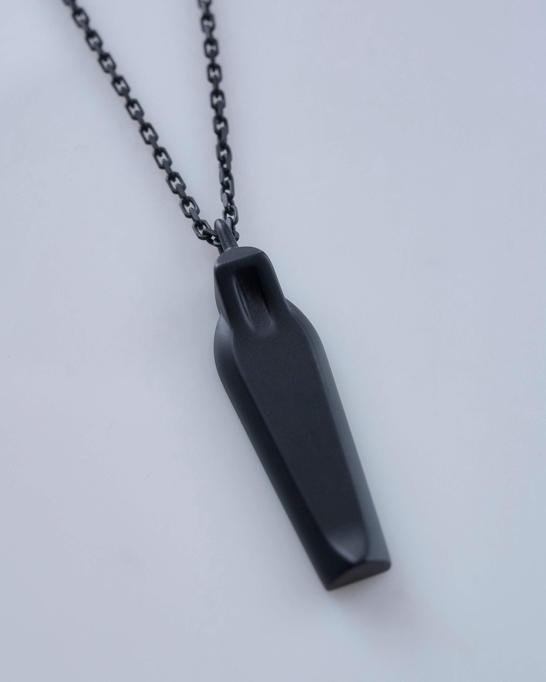 Rick Owens Runway Sarcophagus Charm Necklace Black