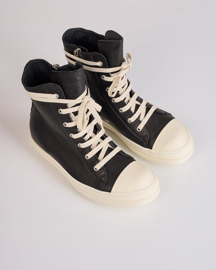 Rick Owens Runway Sneaks Lamb Black Black Milk Milk