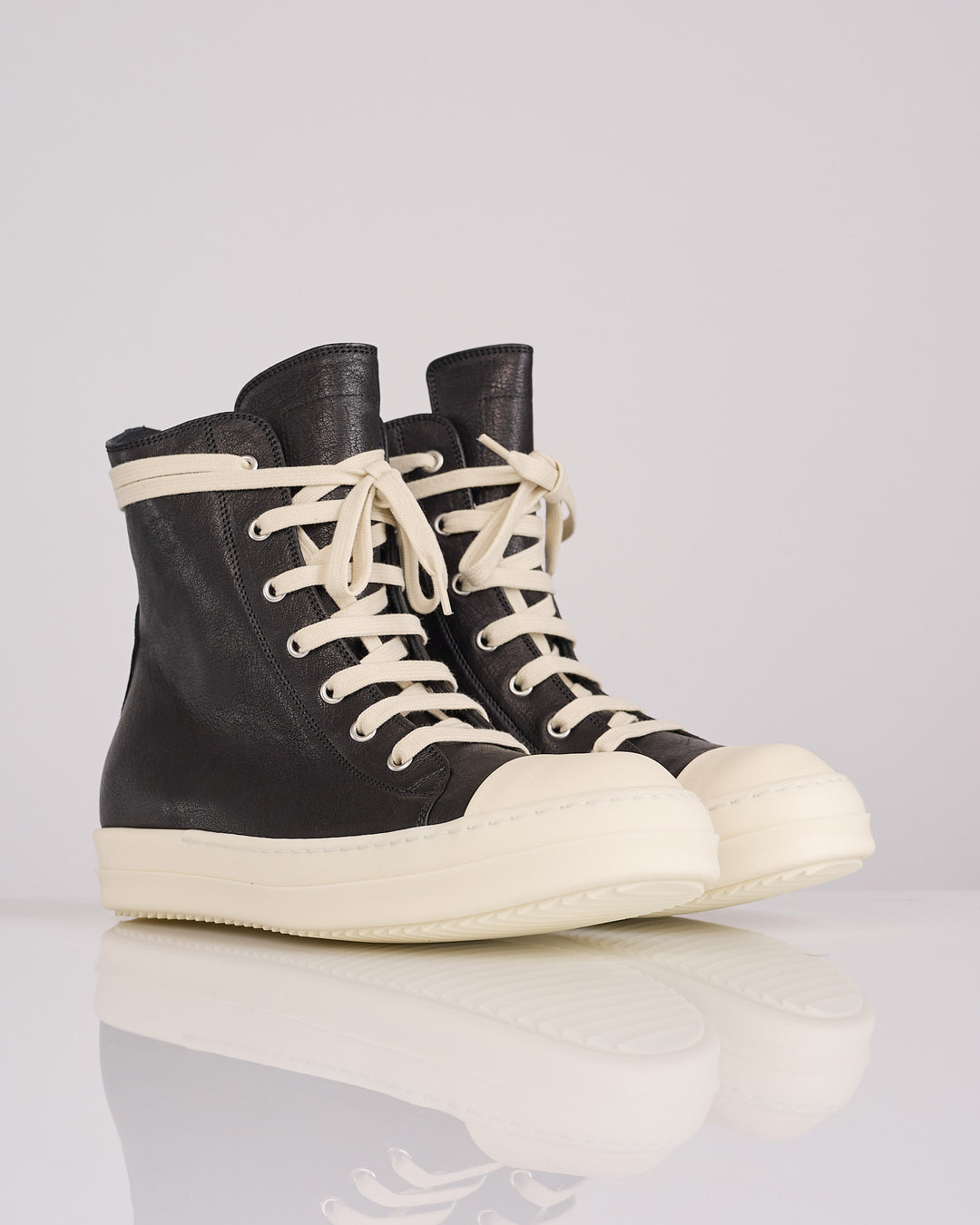 Rick Owens Runway Sneaks Lamb Black Black Milk Milk