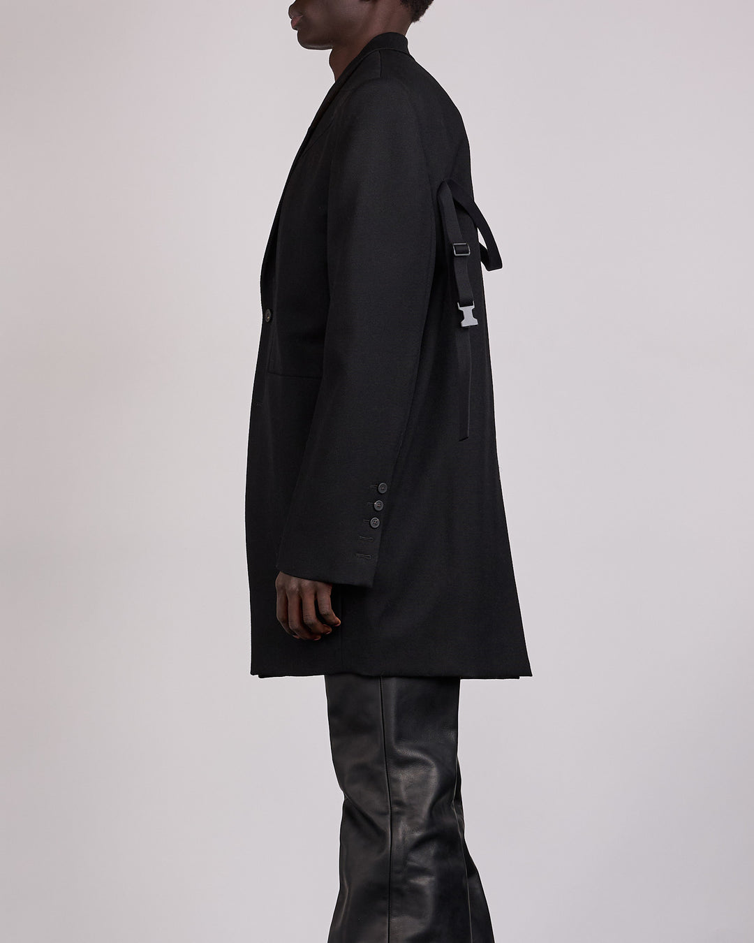 Rick Owens Runway Tatlin Wool Drill Jacket Black