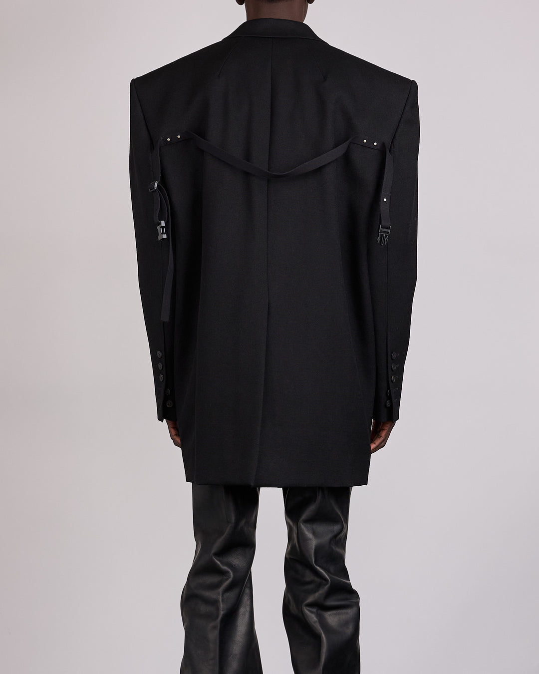Rick Owens Runway Tatlin Wool Drill Jacket Black