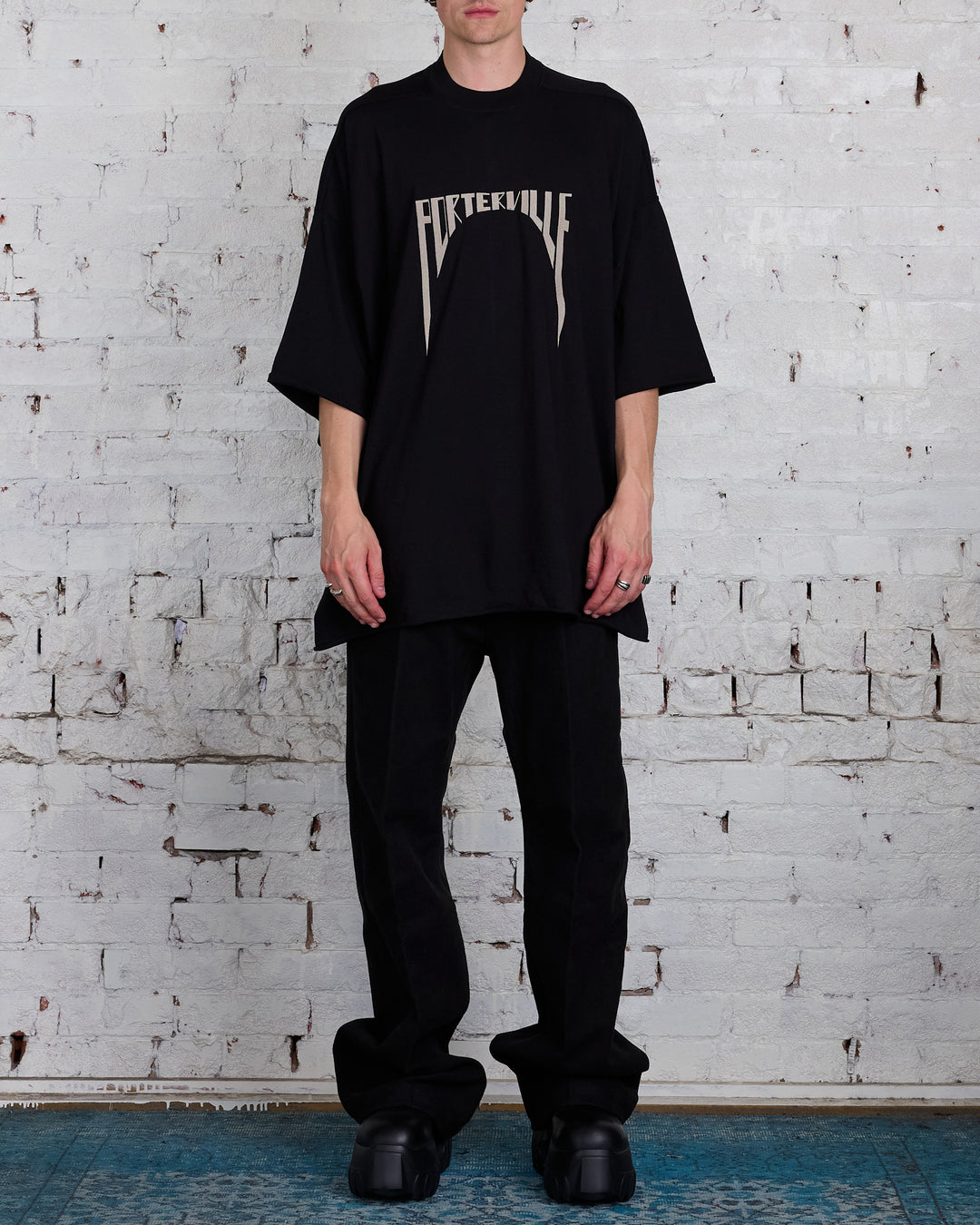 Rick Owens Runway Tommy T-Shirt RN Black/Pearl