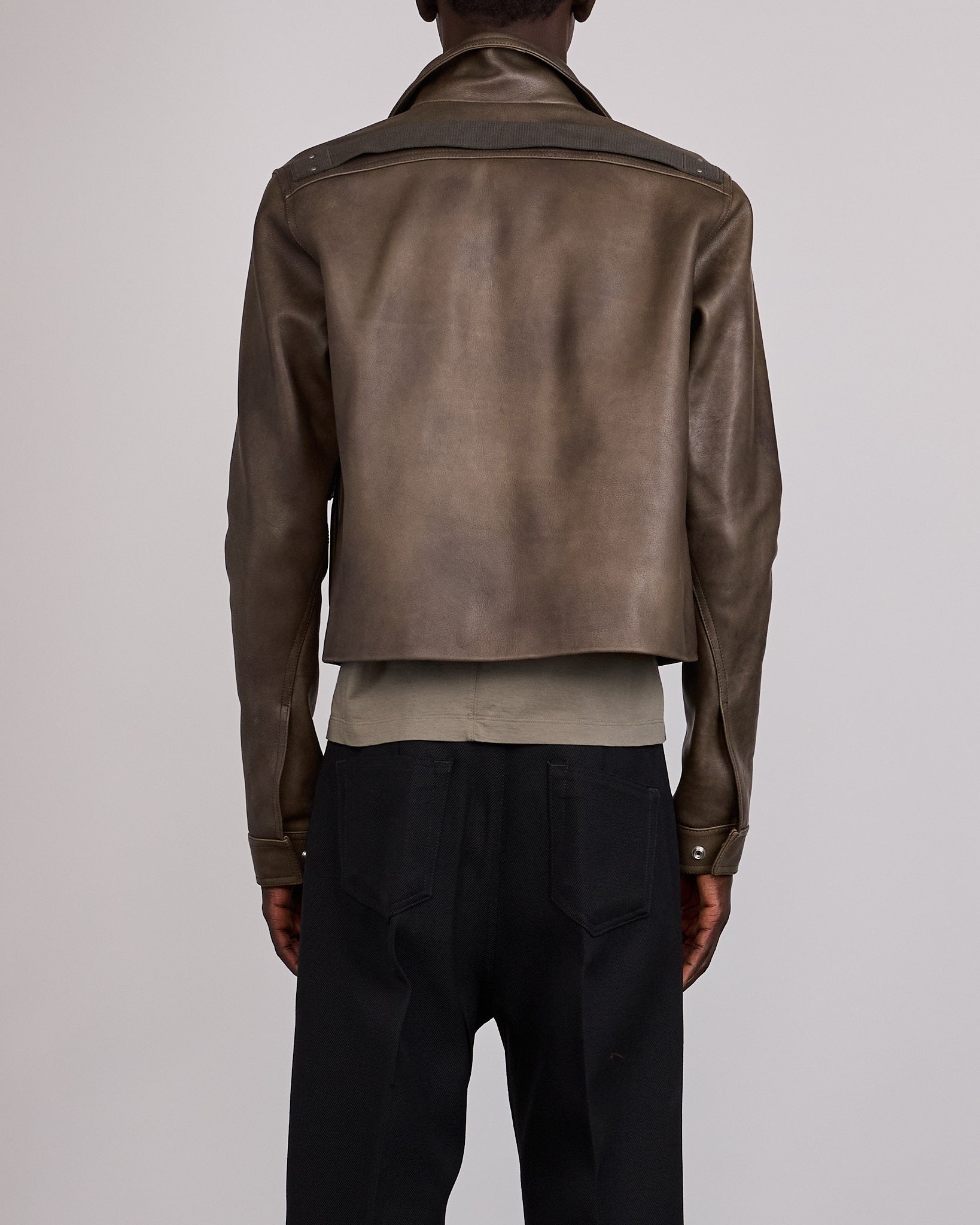 Rick Owens Runway Tower Alice Jacket Delave Calf Leather Washed