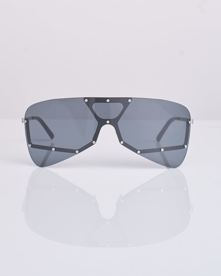 Rick Owens Runway Tower Alrifht Sunglass Silver Black