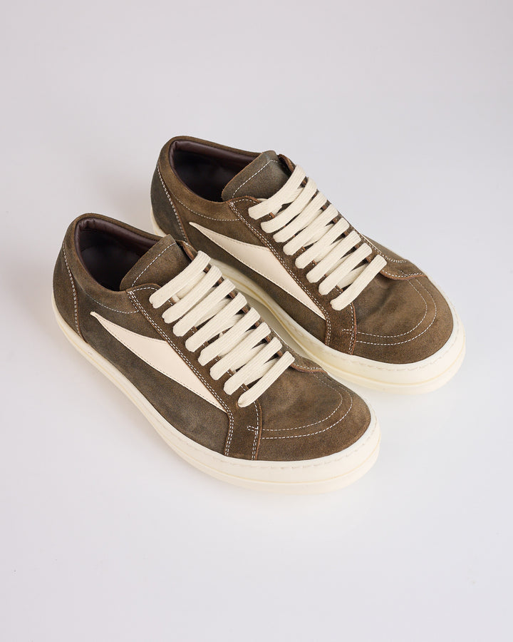 Rick Owens Runway Vintage Sneaker Suede Indigo Milk
