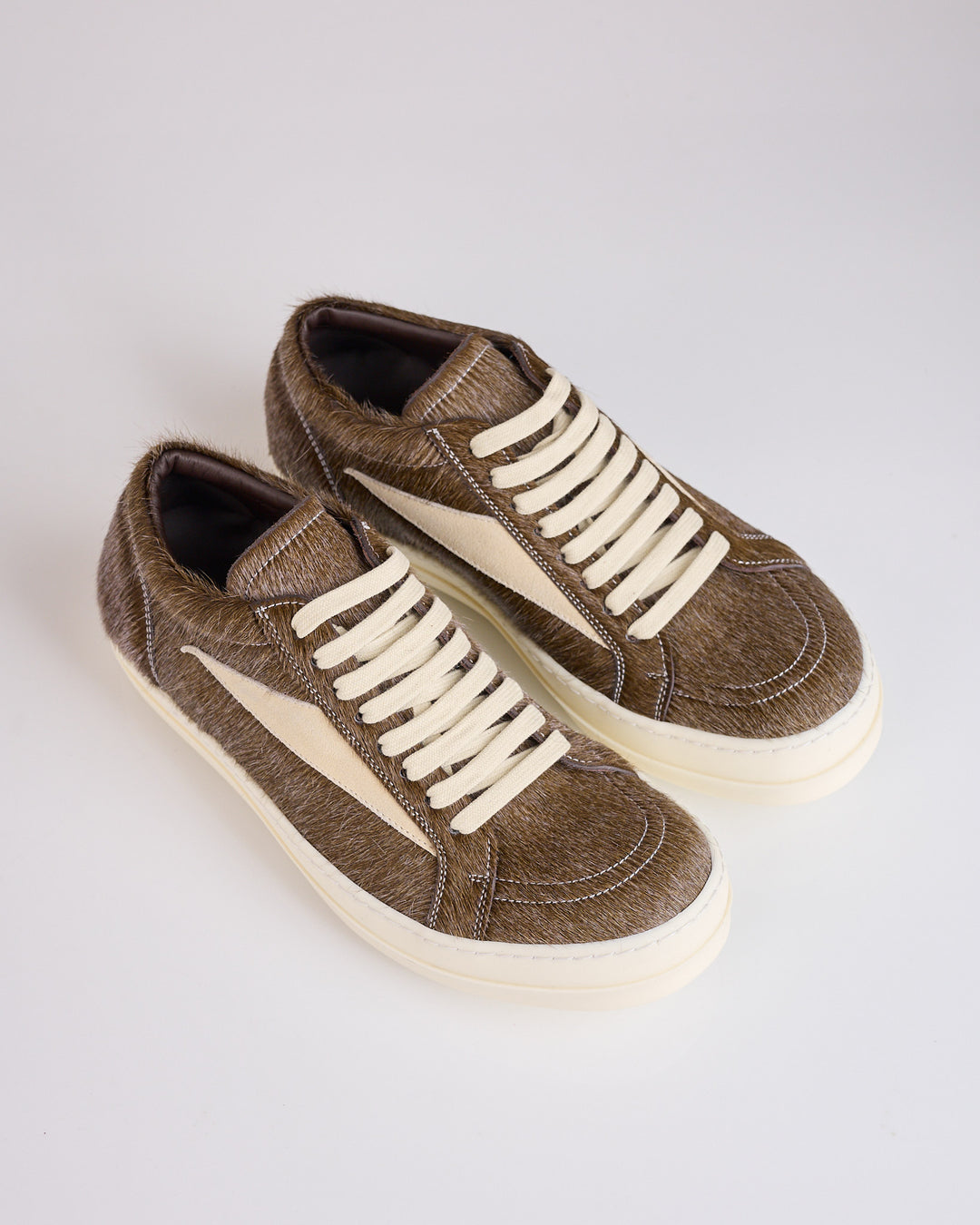 Rick Owens Runway Vintage Sneaker Unshaved Melange Indigo