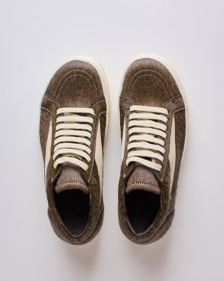 Rick Owens Runway Vintage Sneaker Unshaved Melange Indigo