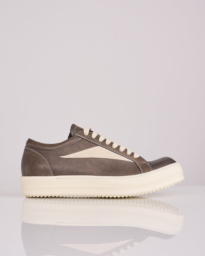 Rick Owens Runway Vintage Sneaks Lamb Leather Washed Black Milk