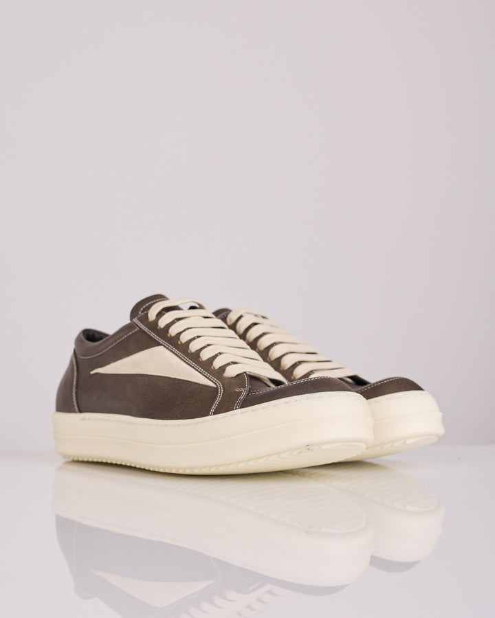 Rick Owens Runway Vintage Sneaks Lamb Leather Washed Black Milk