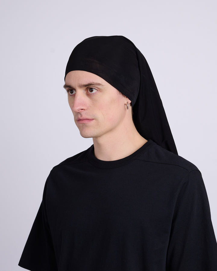 Rick Owens Runway Wig Rag Stretch Cupro Jersey Black