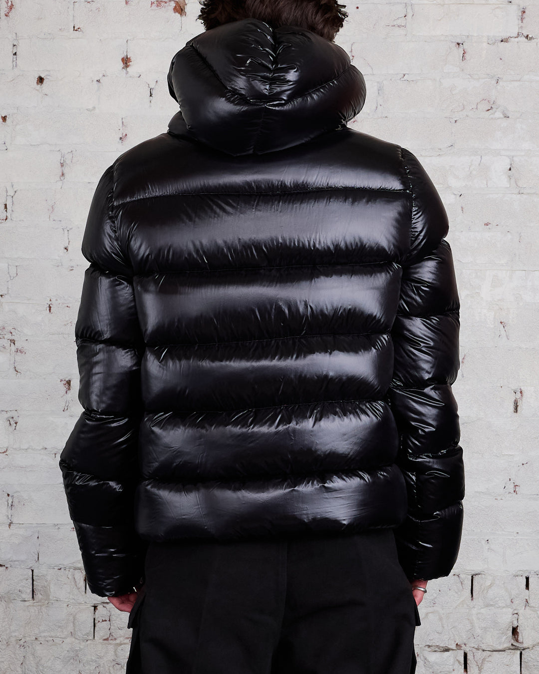 Rick Owens Sealed Duvet Jacket Laque Nylon Black