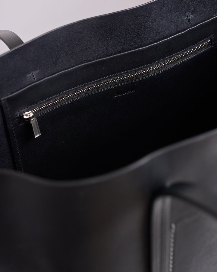 Rick Owens Shopper Tote Bag Glasgow Leather Black