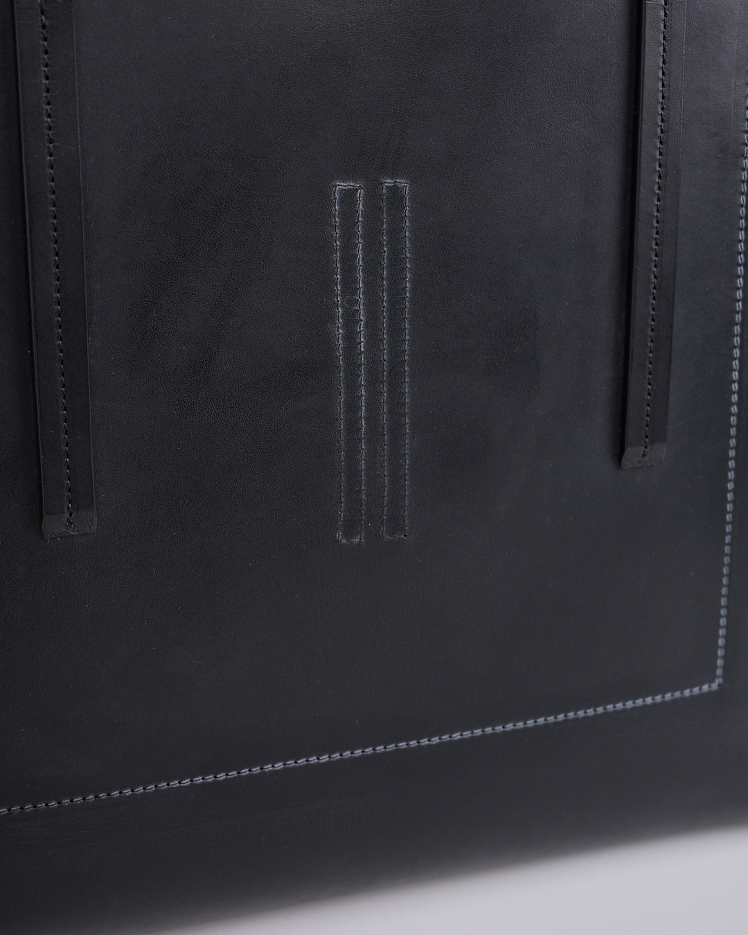 Rick Owens Shopper Tote Bag Glasgow Leather Black