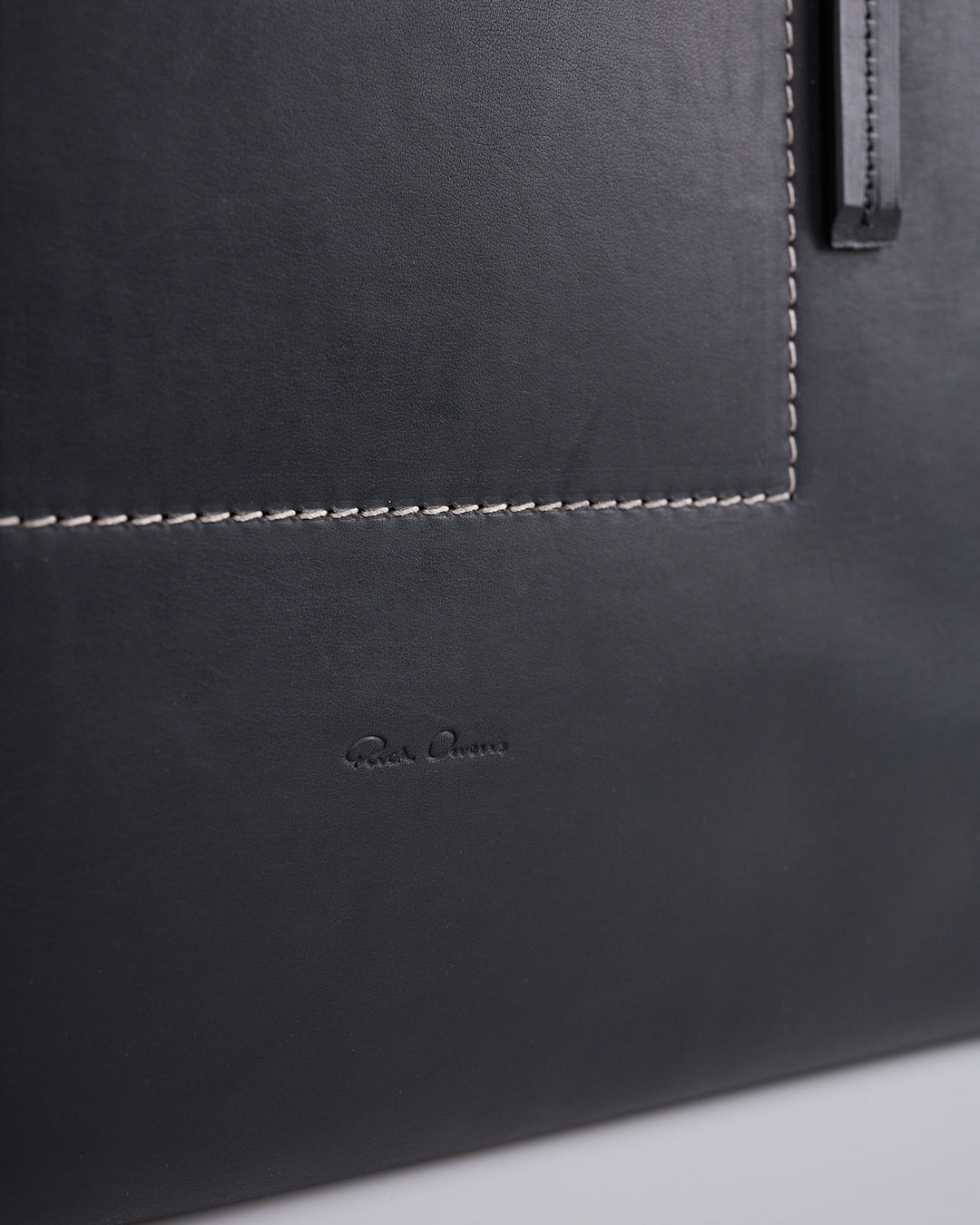 Rick Owens Shopper Tote Bag Glasgow Leather Black