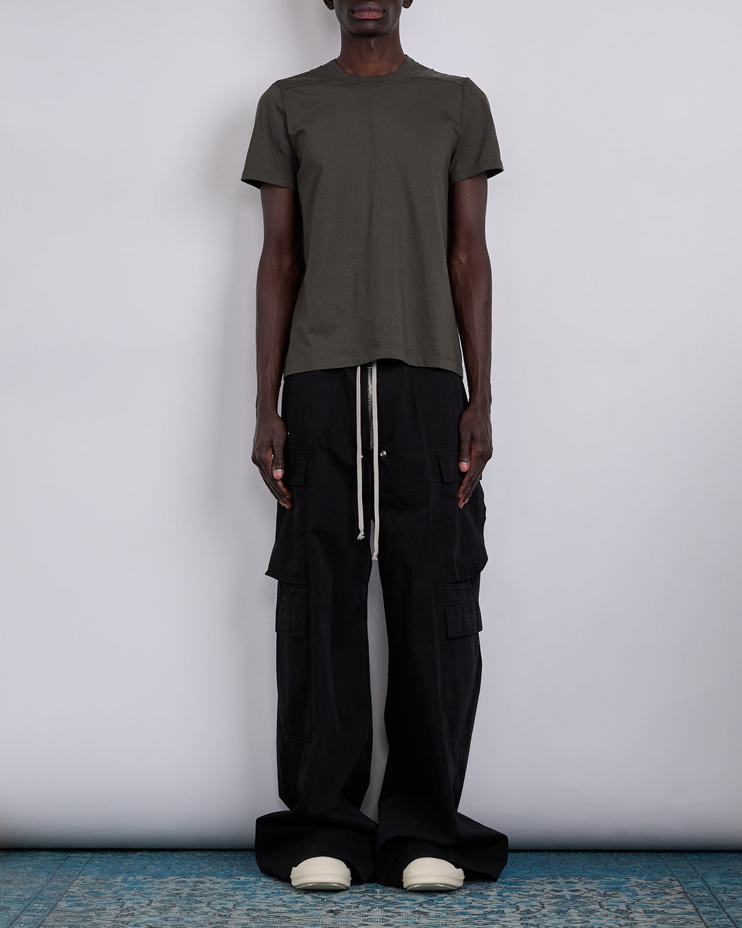 Rick Owens Short Level JA Jersey T-Shirt Bosco
