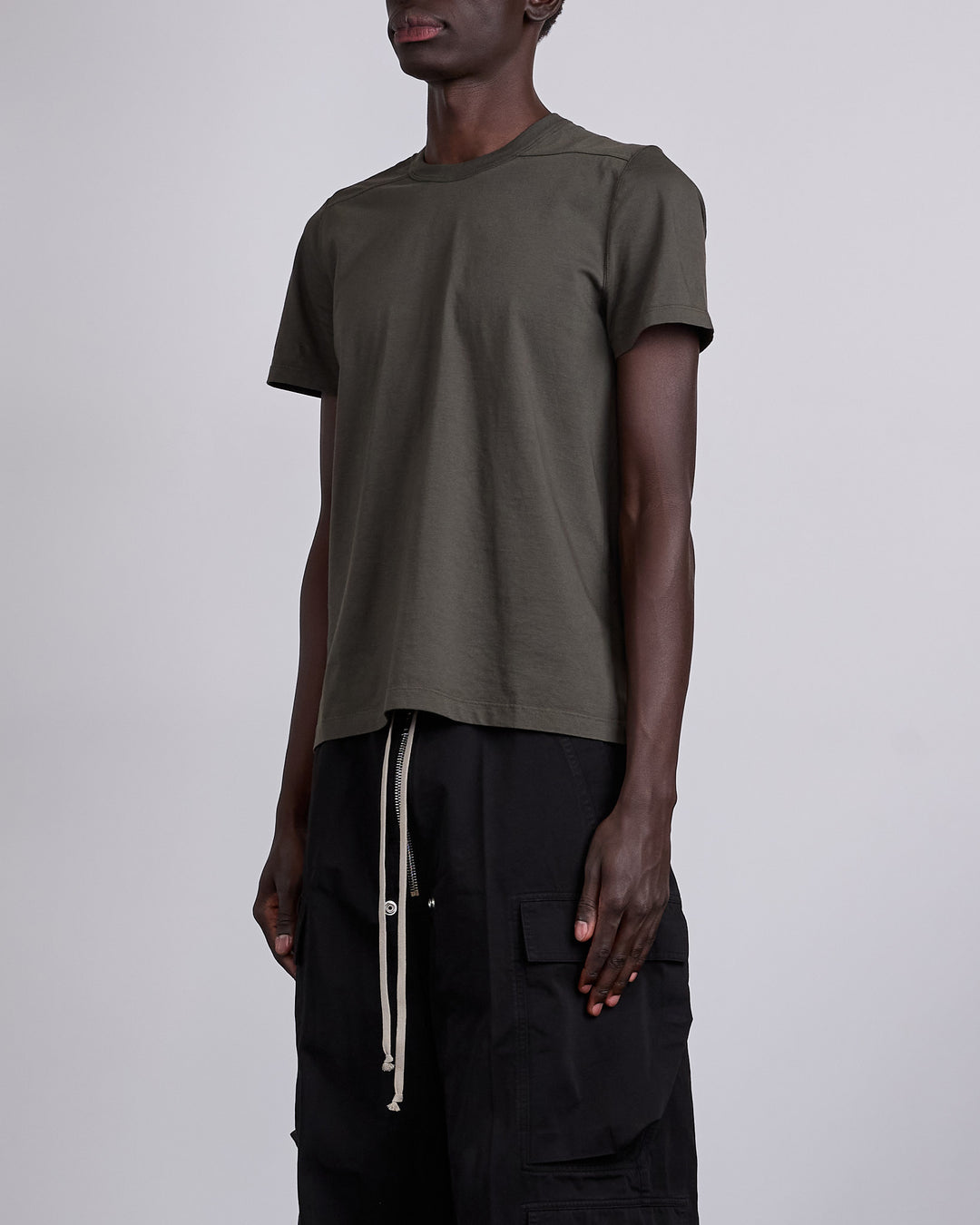 Rick Owens Short Level JA Jersey T-Shirt Bosco