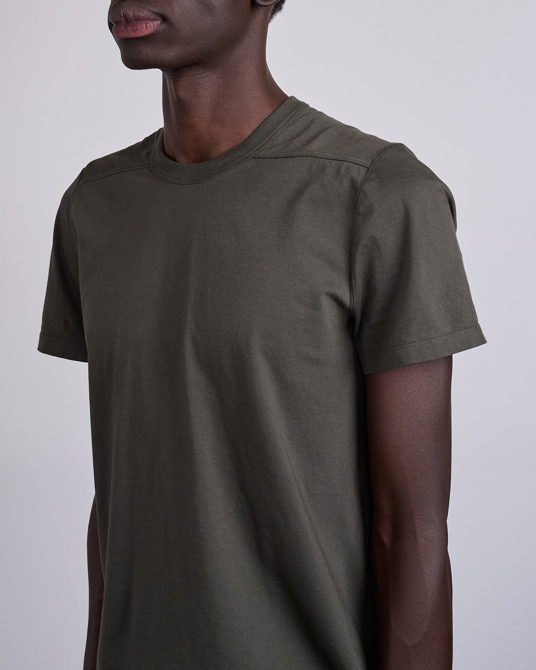 Rick Owens Short Level JA Jersey T-Shirt Bosco