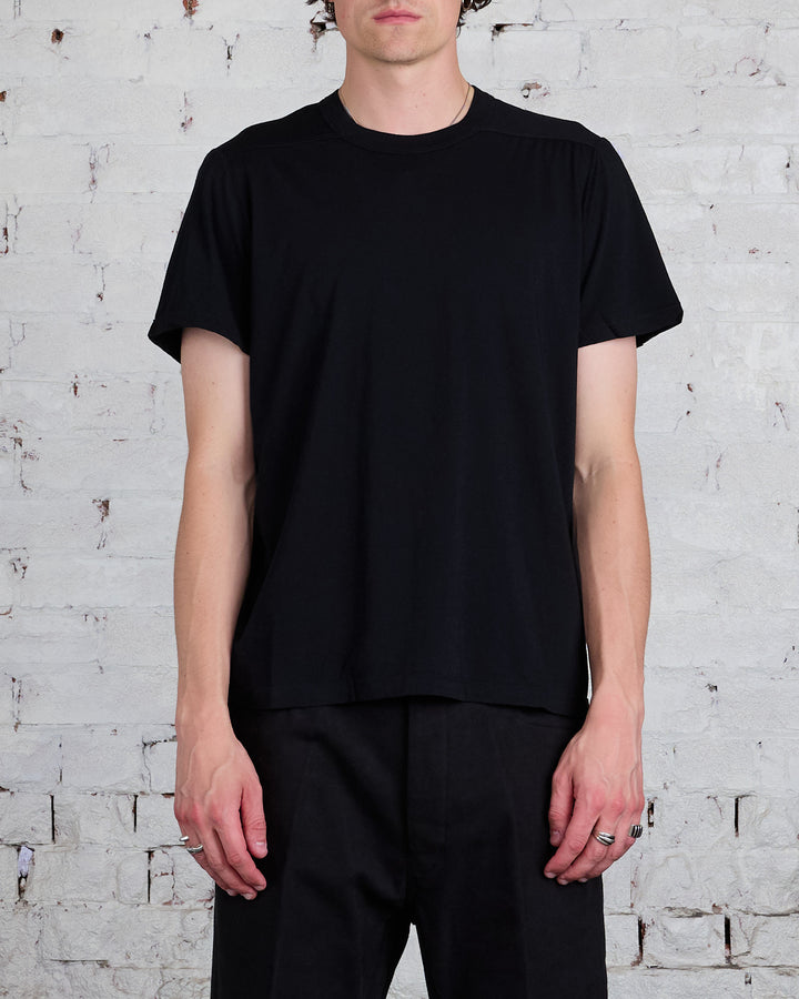 Rick Owens Short Level T-Shirt Cashmere Jersey Black