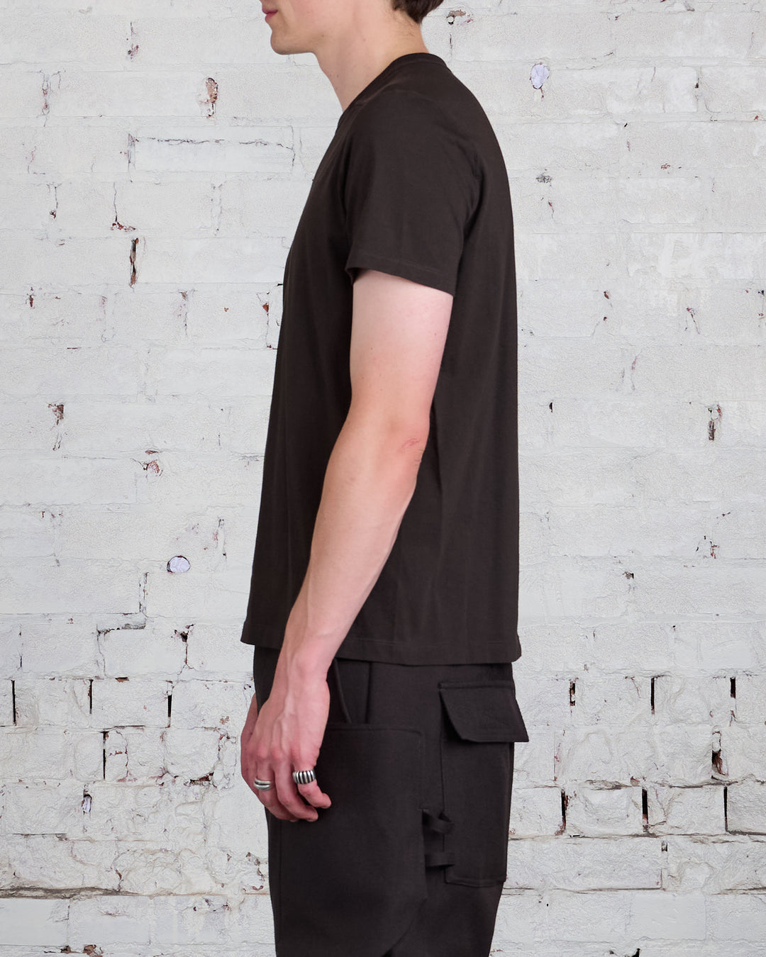 Rick Owens Short Level T-Shirt Cotton Jersey Dark Dust