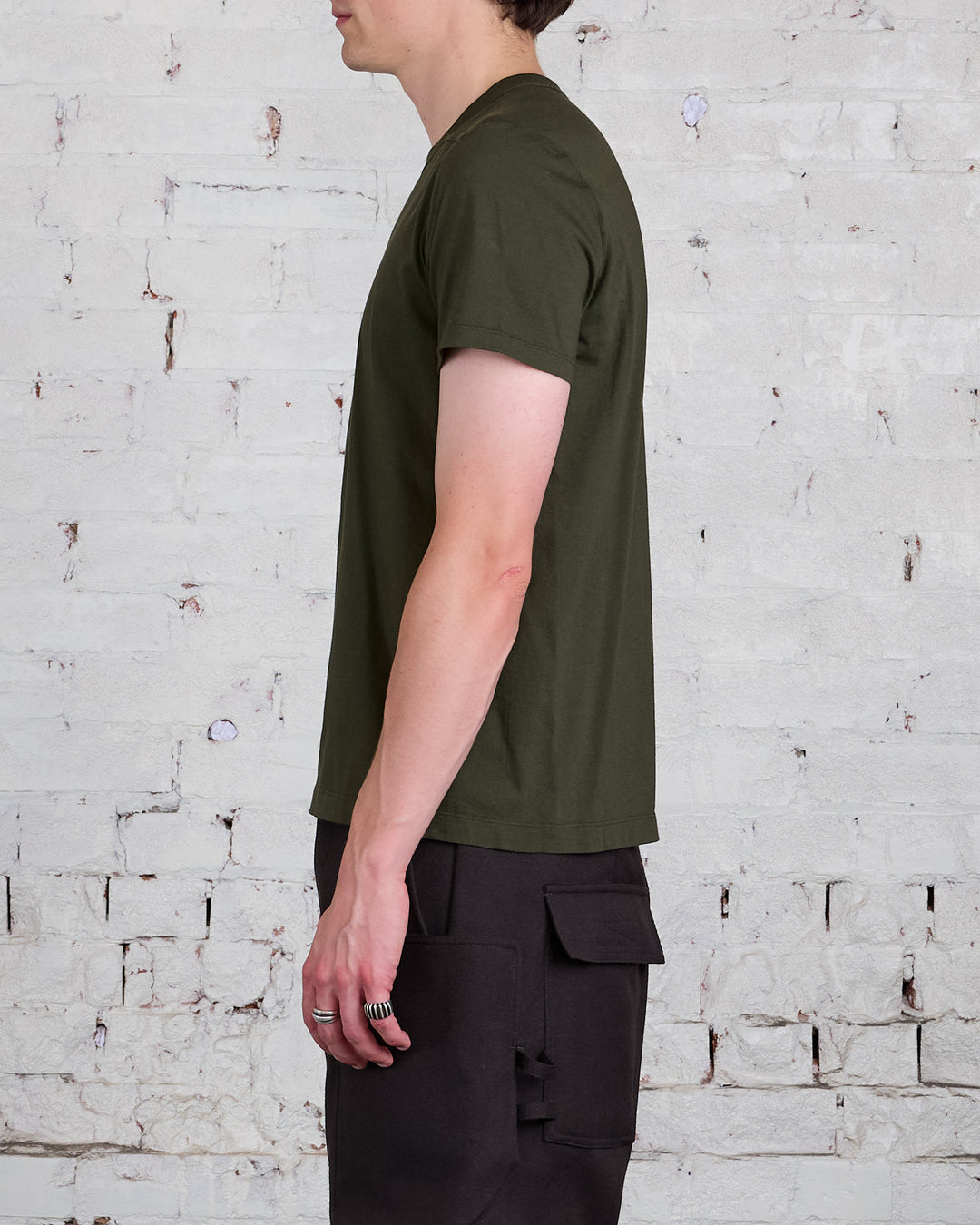 Rick Owens Short Level T-Shirt Cotton Jersey Forest