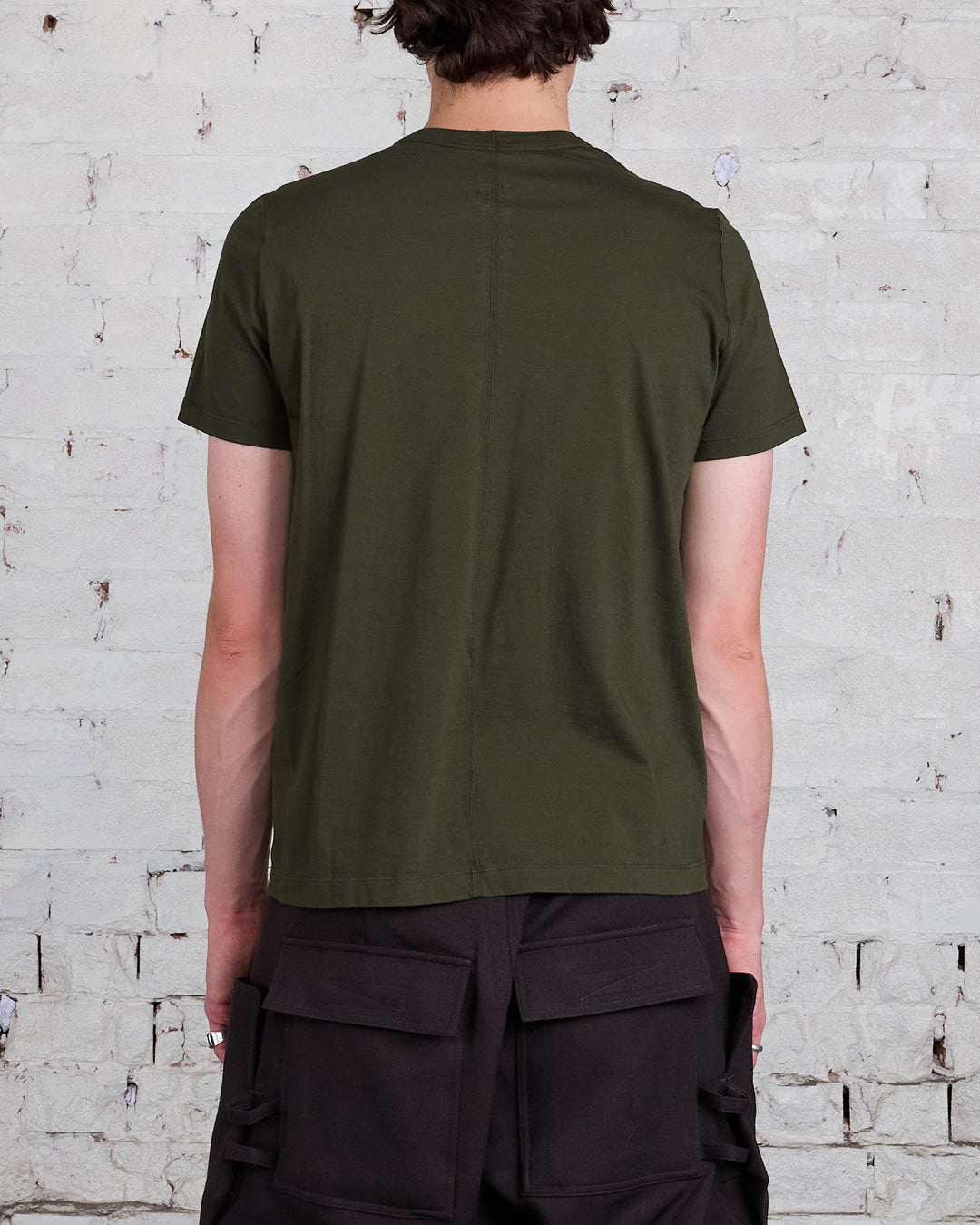 Rick Owens Short Level T-Shirt Cotton Jersey Forest