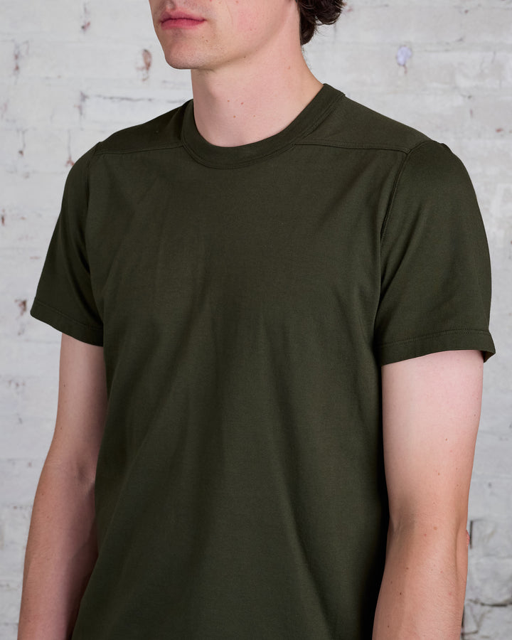 Rick Owens Short Level T-Shirt Cotton Jersey Forest