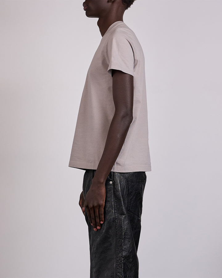 Rick Owens Short Level T-Shirt JA Classic Jersey Pearl