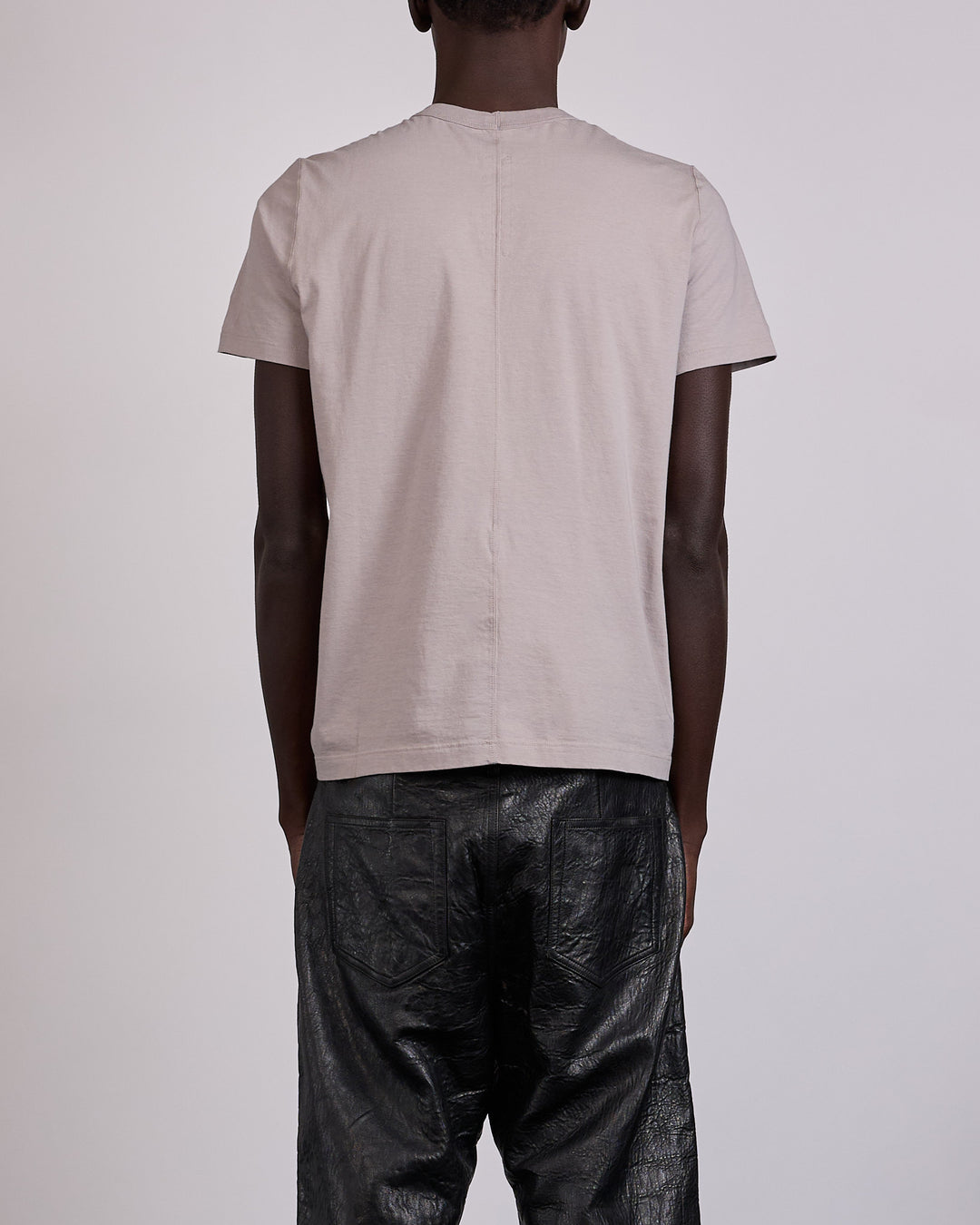 Rick Owens Short Level T-Shirt JA Classic Jersey Pearl