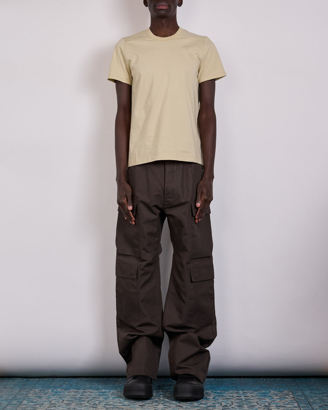 Rick Owens Short Level T-Shirt JA Classic Jersey Sand